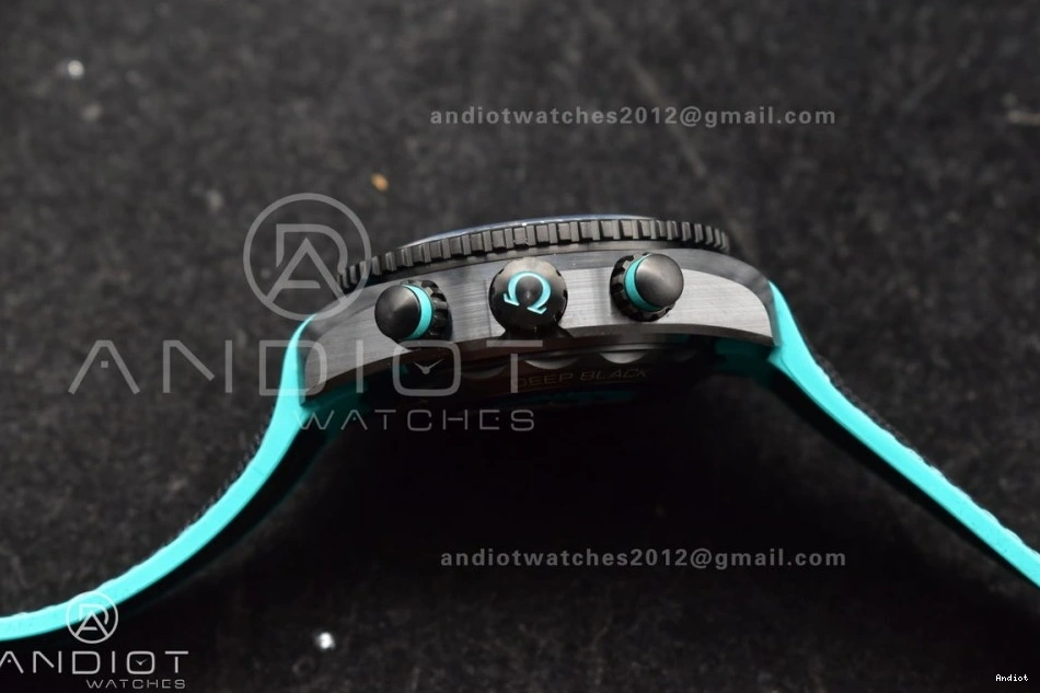 Planet Master Rubber on Black A9900 Black M+SF Ocean Deep Chrono Edition Black Dial Strap 1:1 Ceramic Best 1224